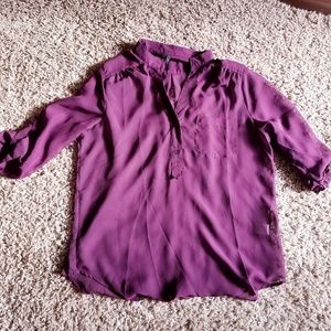 Maurices sheer purple blouse